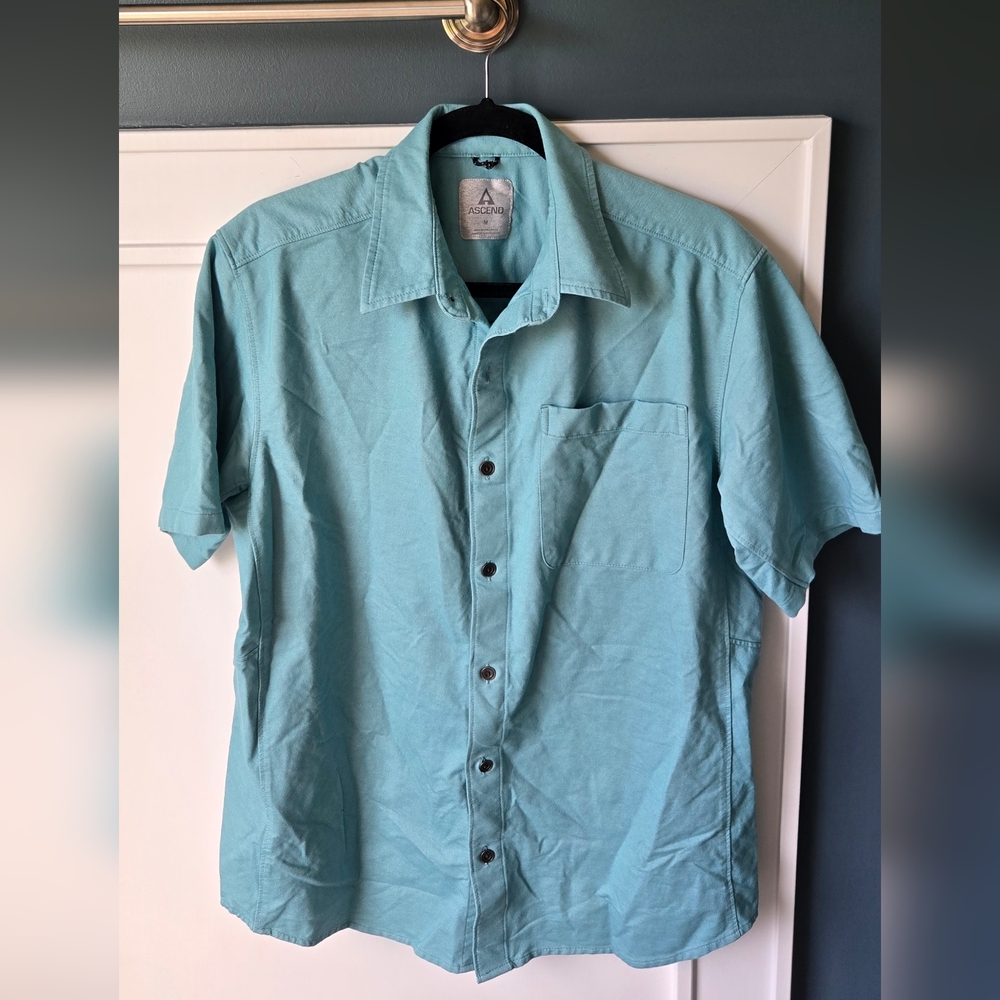 Ascend Endeavor Button-Down Short-Sleeve Shirt for Men - Stillwater #159